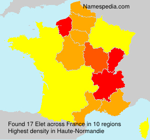 Surname Elet in France Surname Elet in France