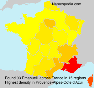 Surname Emanuelli in France Surname Emanuelli in France