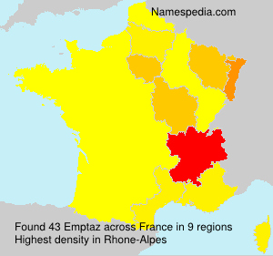 Surname Emptaz in France Surname Emptaz in France