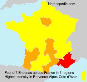Surname Encenas in France Surname Encenas in France