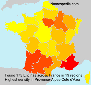 Surname Encinas in France Surname Encinas in France