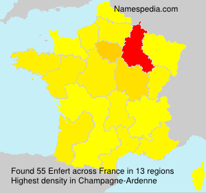 Surname Enfert in France Surname Enfert in France
