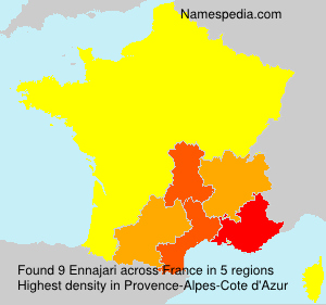 Surname Ennajari in France Surname Ennajari in France