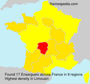 Surname Ensargueix in France Surname Ensargueix in France