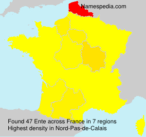 Surname Ente in France Surname Ente in France