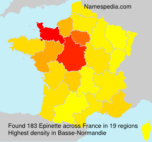 Surname Epinette in France Surname Epinette in France