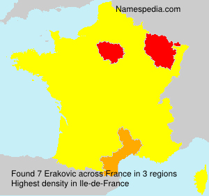Surname Erakovic in France