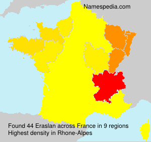 Surname Eraslan in France