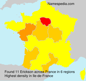 Surname Erickson in France Surname Erickson in France