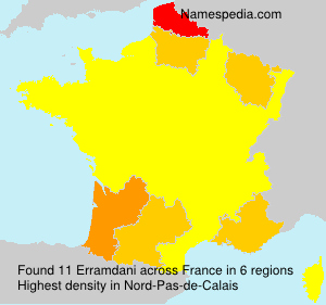 Surname Erramdani in France Surname Erramdani in France