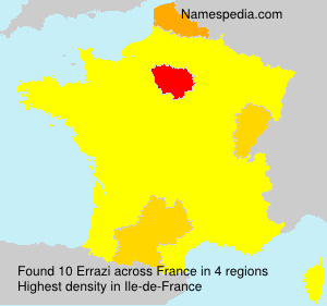Surname Errazi in France