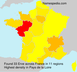 Surname Erve in France Surname Erve in France