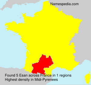 Surname Esan in France