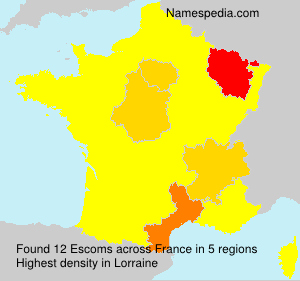 Surname Escoms in France Surname Escoms in France