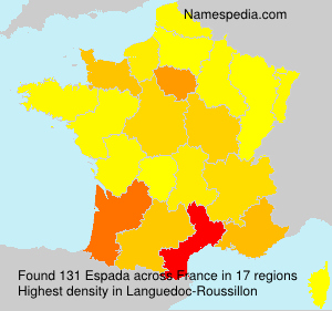 Surname Espada in France Surname Espada in France