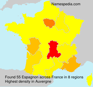 Surname Espagnon in France Surname Espagnon in France