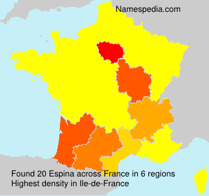 Surname Espina in France Surname Espina in France