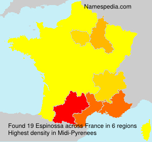 Surname Espinossa in France Surname Espinossa in France