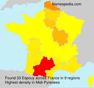 Surname Espouy in France Surname Espouy in France
