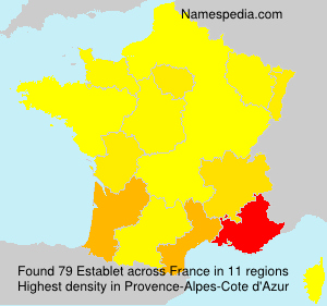 Surname Establet in France Surname Establet in France