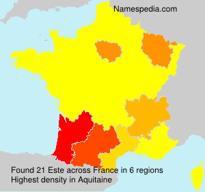 Surname Este in France Surname Este in France