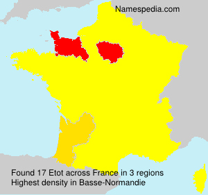 Surname Etot in France Surname Etot in France