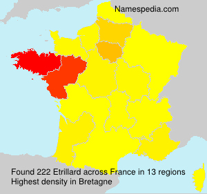 Surname Etrillard in France Surname Etrillard in France