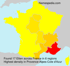 Surname Etten in France Surname Etten in France