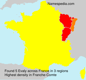 Surname Evaly in France Surname Evaly in France
