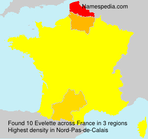 Surname Evelette in France Surname Evelette in France