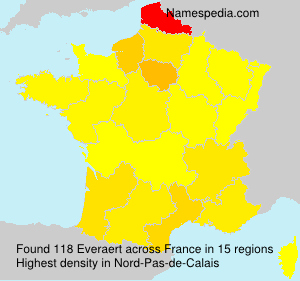 Surname Everaert in France Surname Everaert in France