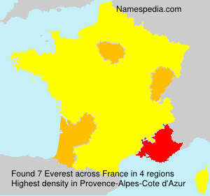 Surname Everest in France Surname Everest in France