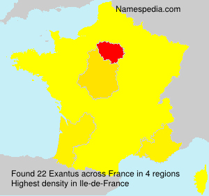 Surname Exantus in France