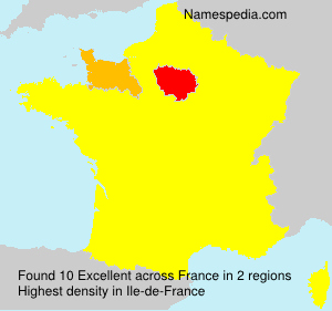 Surname Excellent in France