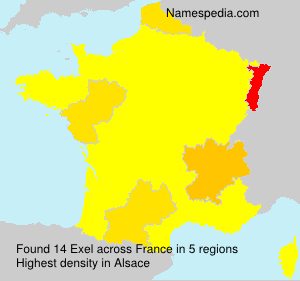 Surname Exel in France Surname Exel in France