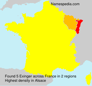 Surname Exinger in France