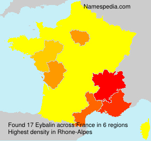 Surname Eybalin in France