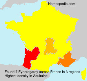 Surname Eyheragaray in France