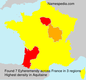 Surname Eyheremendy in France Surname Eyheremendy in France