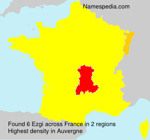 Surname Ezgi in France Surname Ezgi in France