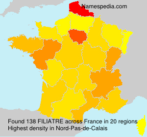 Surname FILIATRE in France Surname FILIATRE in France