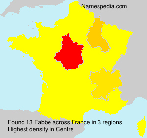 Surname Fabbe in France Surname Fabbe in France