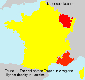 Surname Fabbrizi in France Surname Fabbrizi in France