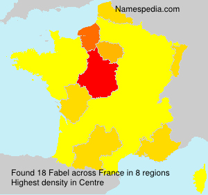 Surname Fabel in France Surname Fabel in France
