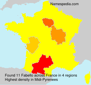 Surname Fabello in France Surname Fabello in France