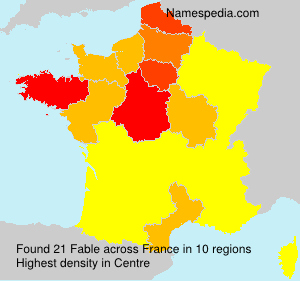 Surname Fable in France Surname Fable in France