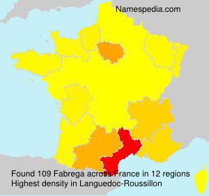 Surname Fabrega in France Surname Fabrega in France