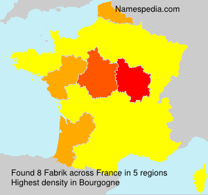 Surname Fabrik in France Surname Fabrik in France