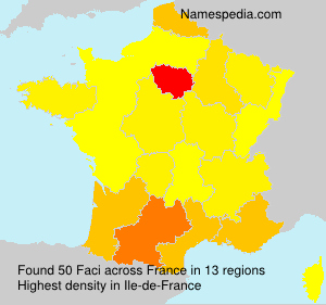 Surname Faci in France Surname Faci in France