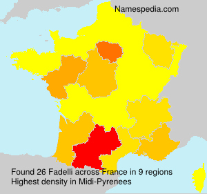 Surname Fadelli in France Surname Fadelli in France